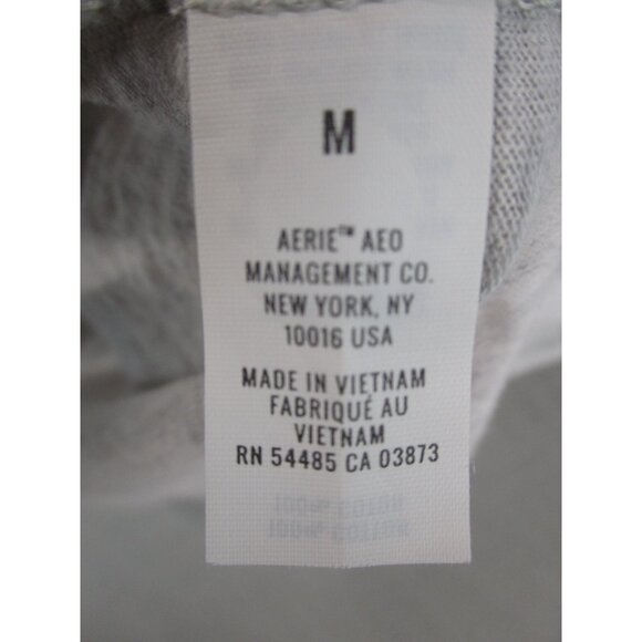 Soft Grey Aerie Long Sleeve Top With Red Heart Graphic Casual Womens Medium - Picture 6 of 9